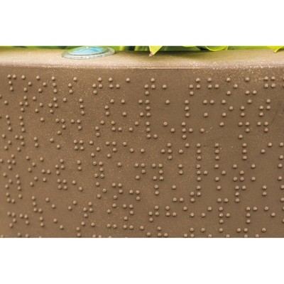 Mocha Round Heavy-Duty Plastic Indoor/Outdoor Planter Pot