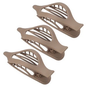 Unique Bargains Women's Plastic Hair Claws 4.69"x1.89"x1.02" 3Pcs - 1 of 4