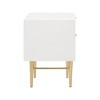 Meridian Furniture,Modernist White Gloss Nightstand - 4 of 4