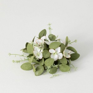 Sullivans Artificial Dogwood Half Orb 7.5"H Green - 1 of 4