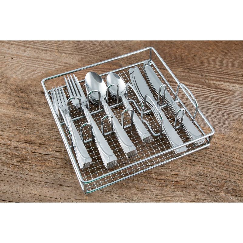 41pc Stainless Steel Mena Frost Silverware Set with Holder - Cambridge Silversmiths, 2 of 5