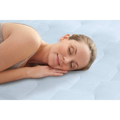 intex mid rise hexbeam 14" electric pump twin air mattress - dark blue