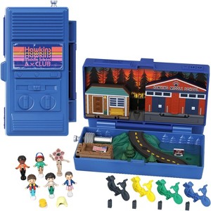 Polly Pocket Collector Playset, Stranger Things Compact with 6 Special Edition Character Dolls and 10 Accessories​​, HWP22 - 1 of 4