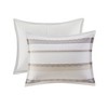 Gracie Mills Ismael Clipped Jacquard Stripe 5-Piece Comforter Set - King/California King - Neutral - 4 of 4