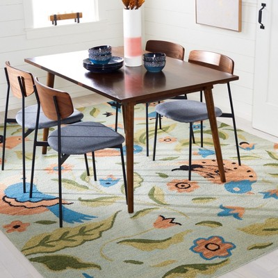 Blossom Sage Multi Hand-Knotted Wool Area Rug