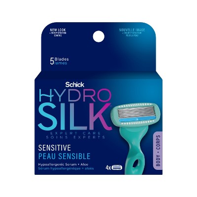 Schick Hydro Silk 5 Sensitive Women's Razor Blade Refills - 4ct : Target