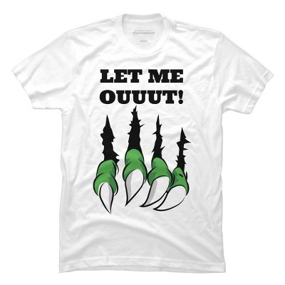 Men's Design By Humans Let the monster out halloween By ArtStyleAlice T-Shirt