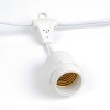 Novelty Lights Edison Outdoor String Lights with 50 Suspended Sockets White Wire 100 Feet - 3 of 4