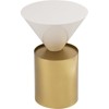 Damon White Metal Top End Table with Brushed Brass Metal Base-Meridian Furniture - 3 of 4