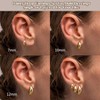 3Pairs Hoop Earrings Set for Women, Chunky, Hypoallergenic, Lightweight, Trendy Hoop Earrings. - 3 of 4