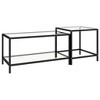 vidaXL Tea Tables 2 pcs Tempered Glass Transparent - 2 of 4