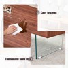 Sapphtopaz Coffee Table Natural Style Home Decor Coffee Table Dining Table Wood Grain Finish with Tempered Glass Legs for Living Room - 2 of 4