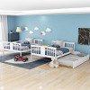 Streamdale Full over Full Bunk Bed with Twin Size Trundle and Ladder-White - 3 of 4