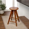 JONATHAN Y Ceren MidCentury Industrial Round Solid Wood Backless Stool - 2 of 3