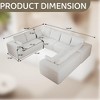 WJSHome 134 Inch Modular Cloud Couch, Boneless Sectional Couches for Living Room, Deep Seat Corduroy Fabric No Assembly Required Sleeper Sofa - 2 of 4