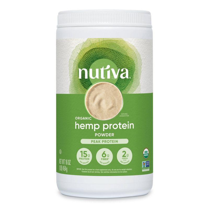 Nutiva Organic Vegan Hemp Plant Based Protein Powder - 16oz, 1 of 4