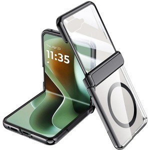 Nakedcellphone Electro Case for Motorola RAZR ULTRA 2025 Flip Phone - Built-In Screen/Hinge Protector with Clear Back Panel - 1 of 4