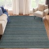Acekool Modern Neutral Rug 2x6 , Washable Low Pile Carpet with Non-Slip TPR Backing, Thin Foldable Printed Mat for Living Room, Bedroom Black - 2 of 4