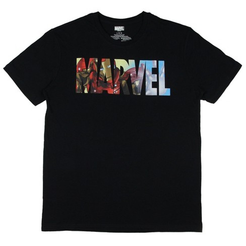 Seven Times Six Marvel Men's Iron Man Repulsor Pose Marvel Logo Adult T-Shirt Black - image 1 of 3