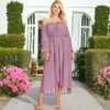 Anna-Kaci Women's Casual Boho Off Shoulder Gone With The Wind Dress - 2 of 4