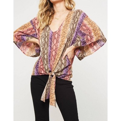 Women's Snake Skin Duster Blouse - PROMESA