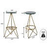 JONATHAN Y Spiroa Modern Industrial Metal Backless Circular Bar Stool - 3 of 4