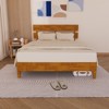 Karl Home Solid Wood Platform Bed Frame , Twin Bed Frame with Headboard Included, Mid Century Modern Bed, White - 4 of 4