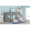 Streamdale Stairway Twin Size Loft Bed with Two Drawers and Slide, Gray - 3 of 4