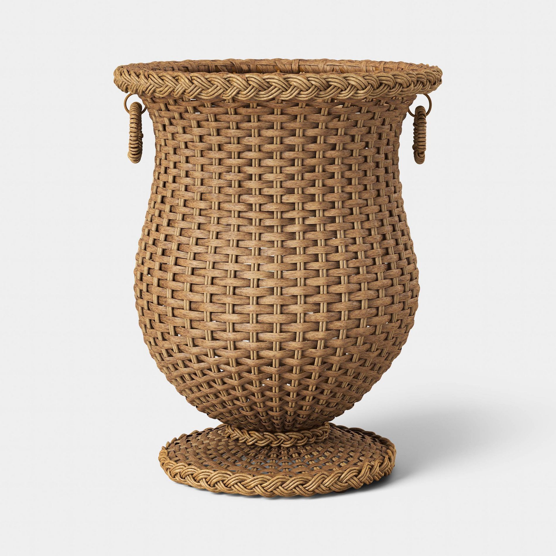 Wicker Outdoor Urn Planter with Planter Pot Tan - Threshold™ designed with Studio McGee