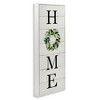 Stupell Industries Home Vertical Phrase Green Leaf Wreath Family Typography Framed Giclee Art, White, 10" x 24" - 2 of 4