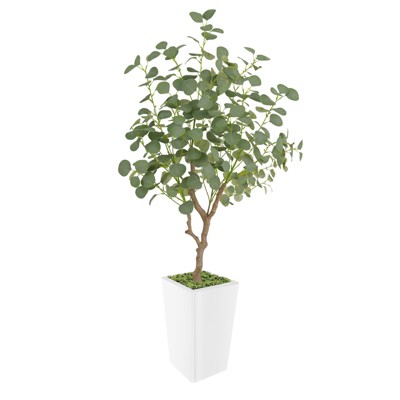 Artificial Tree in Pot with Realistic Leaves & Natural Wood Trunk 5FT/6FT/7FT/8FT