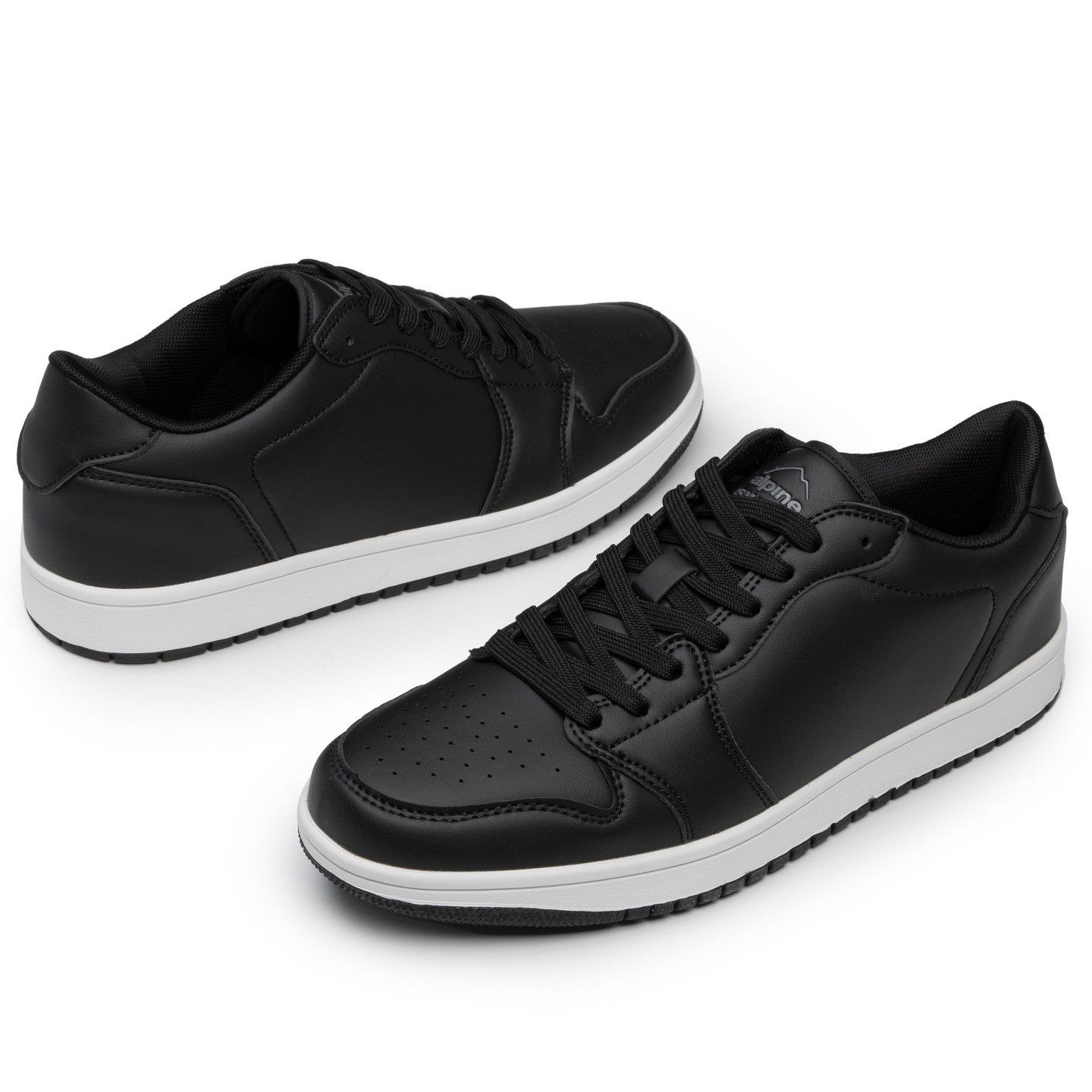 Мужские кроссовки Alpine Swiss Nate Fashion Sneakers Athletic Low Top Comfortable Tennis Shoes Black 11 M US, цвет: Чёрный — фото 4