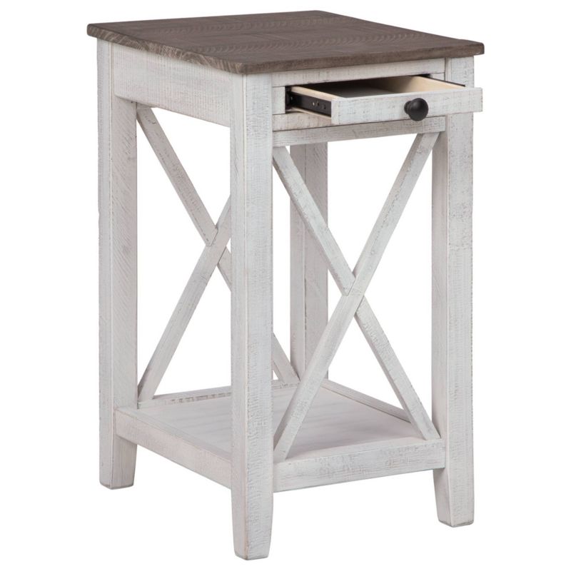 Adalane Side Table White/Gray - Signature Design by Ashley, 3 of 11