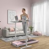 FIONECA Soozier Under Desk Walking Pad with Remote, LED Display & Wheels ¨C 264 LB Capacity, Pink - 2 of 4