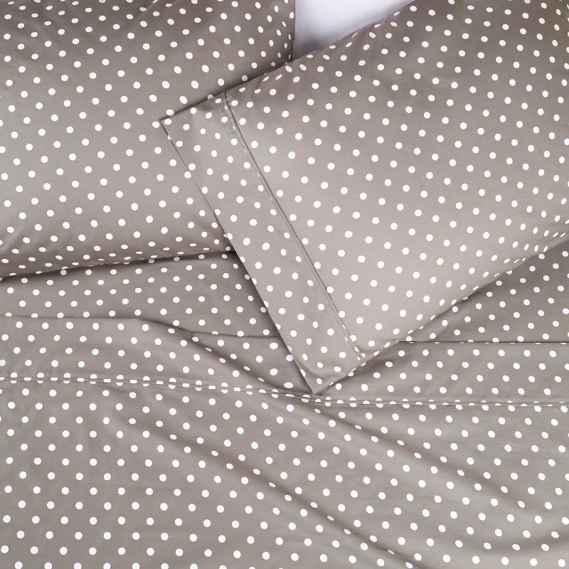 Polka Dot 600 Thread Count Cotton Blend Deep Pocket Bed Sheet Set by Blue Nile Mills, 5 of 8