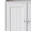 VANIRROR Freestanding Storage Cabinet with Doors, Entryway Organizer With Open Shelf for Bathroom & Living Room, White - 4 of 4