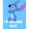 Seven Times Six Disney Shirt Mens Stitch Id Rather Not Adult Short Sleeve Graphic Tee Blue - 2 of 3