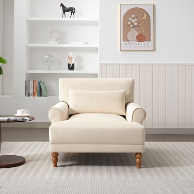 NicBex Accent Chair with Backrest, Upholstered Armchair Comfy Sofa Chair for Living Room, Bedroom