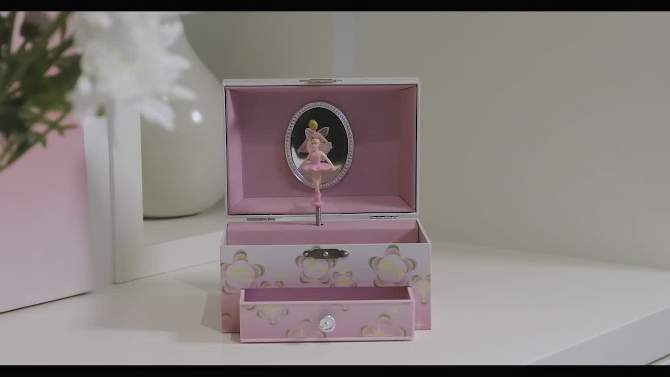 Mele &#38; Co. Ashley Girls&#39; Musical Ballerina Fairy and Flowers Jewelry Box - Pink, 2 of 8, play video
