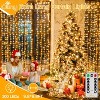 Ollny 300 LED 9.8ft*9.8ft Warm White Curtain Lights (Clear Cable, USB, 8 Modes, IP44 Waterproof)   9.8ft*9.8ft - 2 of 4