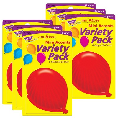 36 ct Trend Enterprises Inc T-1060 Party Balloons Classic Accents Variety Pack 