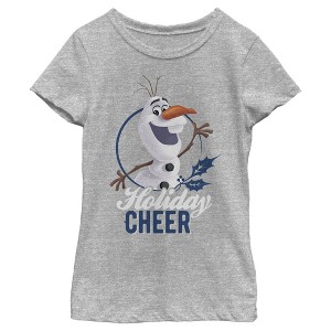 Girl's Frozen Olaf Holiday Cheer T-Shirt - 1 of 4