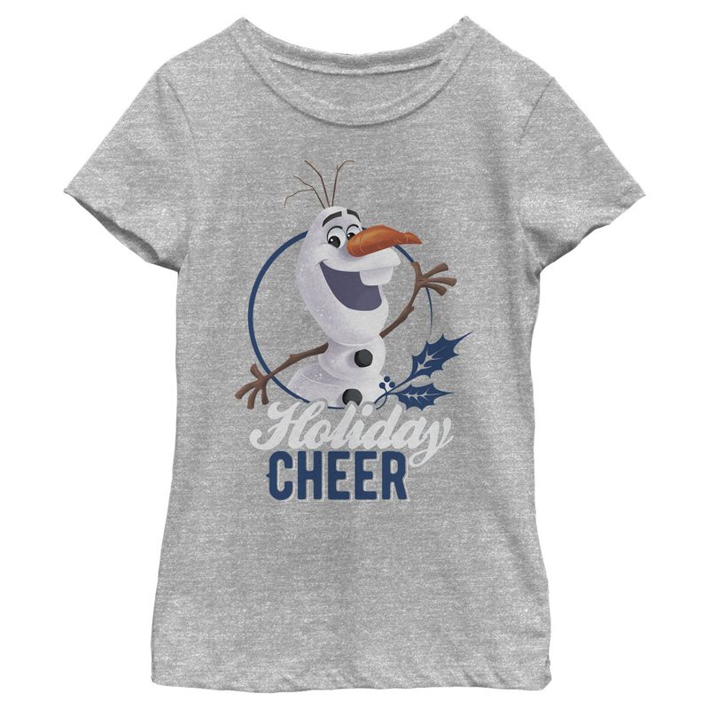 Girl's Frozen Olaf Holiday Cheer T-Shirt, 1 of 5