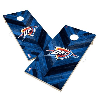 NBA Oklahoma City Thunder 2'x4' Solid Wood Cornhole Board