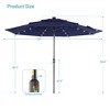 Sonkuki 10FT Outdoor 3-Tier Patio Market Umbrella w/Solar Lights and Aluminum Pole - 3 of 4