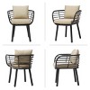 Crestlive Products Aluminum Patio Dining Chairs Outdoor Dining Armchair With Sunbrella - 3 of 4