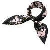 Allegra K Women's 100% Silk Floral Graphic Print Square Scarf Head Scarves Kerchief Neckerchief 21.6" X 21.6" - 2 of 3