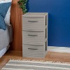 3 Drawer Medium Tower Dark Gray - Brightroom™: Plastic Storage Drawers, Portable Universal Storage, No Assembly Required - image 3 of 4