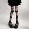 Anna-Kaci Women's Sheer Tights with Wrapped Ribbon Illusion and Gothic Layered Design - 3 of 4