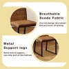 INFURNIC Dining Chairs 4-Pack Heavy-Duty PU Leather Thick Cushion Chairs with Iron Frame for Home and Office, Brown, 21.5"*17.2"*35.7" - 2 of 4